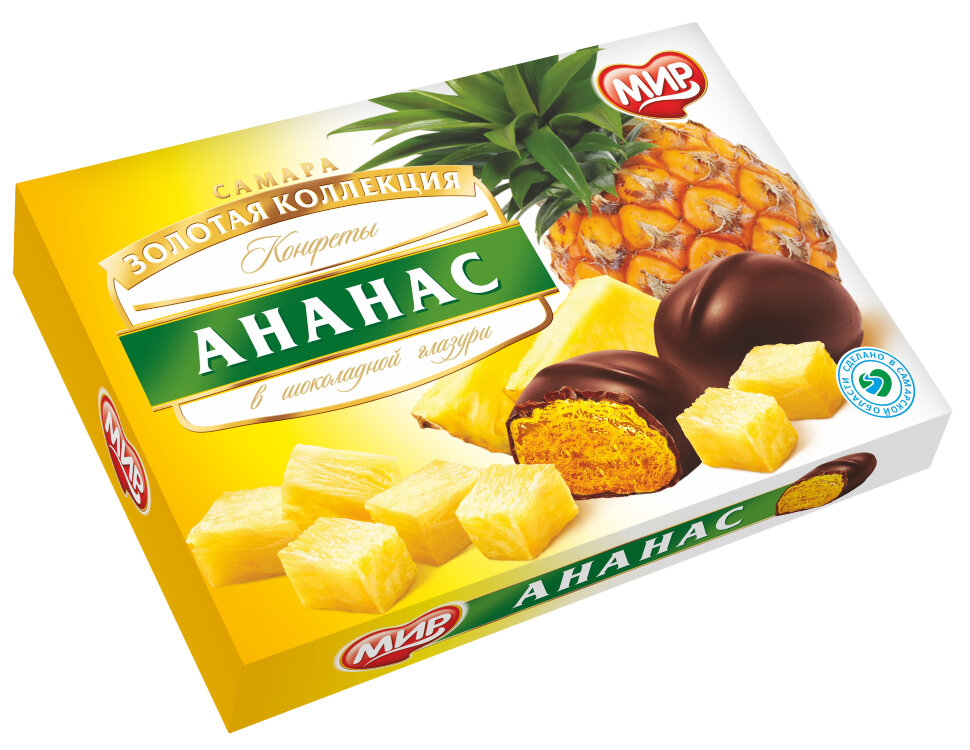  КФ МИР Ананас в шоколадной глазури 160г в Костроме